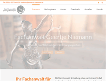 Tablet Screenshot of anwalt-in-hannover.de